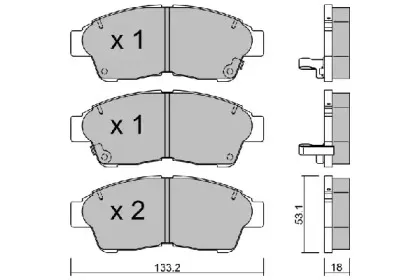 Комплект тормозных колодок, дисковый тормоз AISIN купить